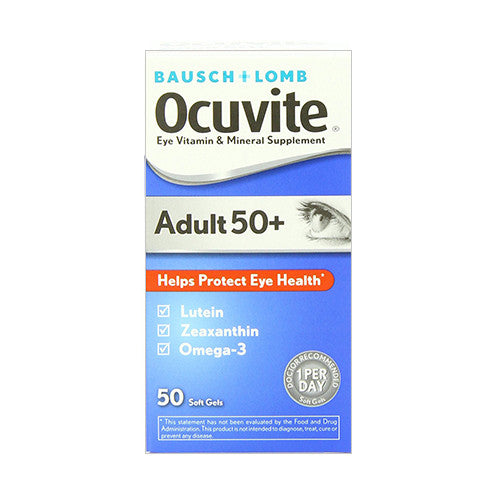 Ocuvite Adult 50 Plus Eye Vitamin And Mineral Supplement, Soft Gels - 50 Ea